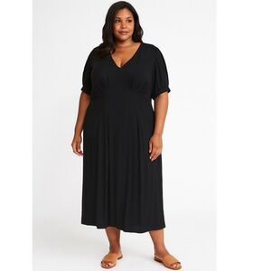 A New Day‎ Black Empire Waist Slip Dress, XXL